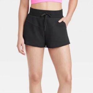 NWT JoyLab Black Lounge Raw Hem Shorts Women's Size S